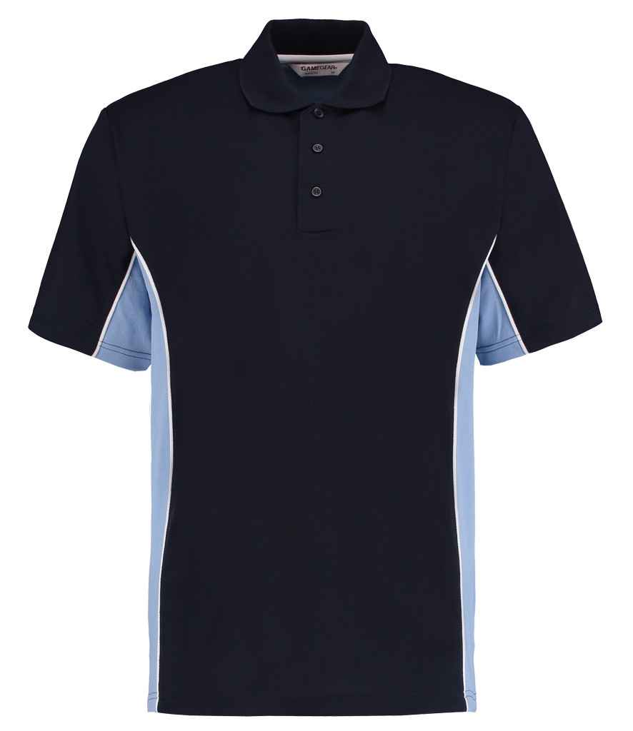 Kustom Kit - Track Poly/Cotton Piqué Polo Shirt - K475 NV/LB XXS