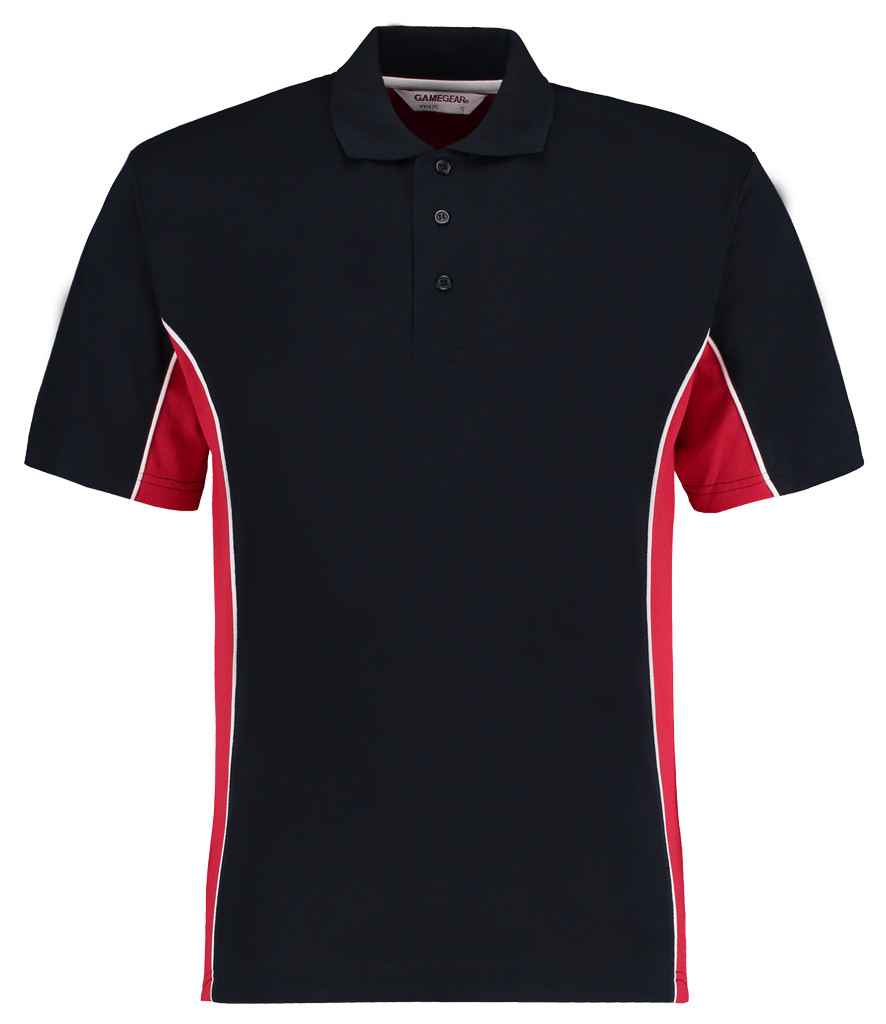 Kustom Kit - Track Poly/Cotton Piqué Polo Shirt - K475 NV/RD S