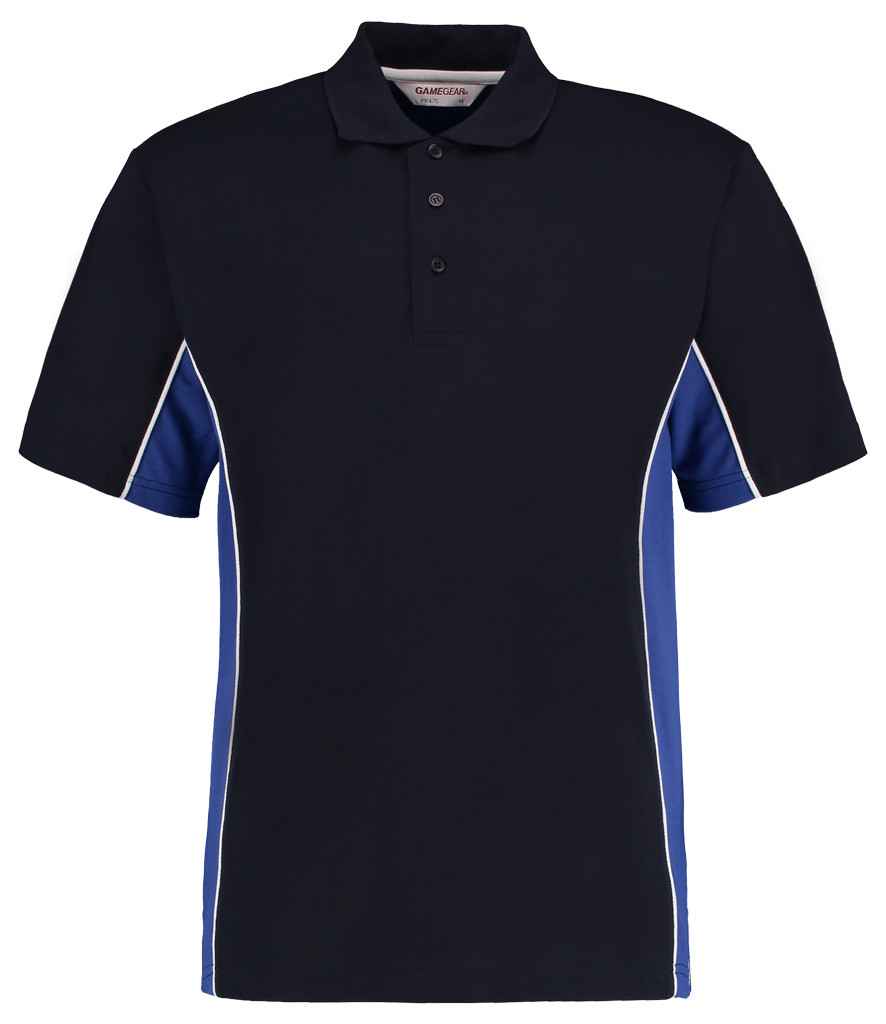 Kustom Kit - Track Poly/Cotton Piqué Polo Shirt - K475 BK/RD XXS