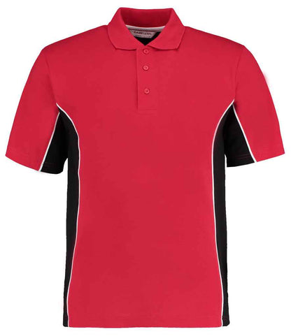 Kustom Kit - Track Poly/Cotton Piqué Polo Shirt - K475 RD/BK S