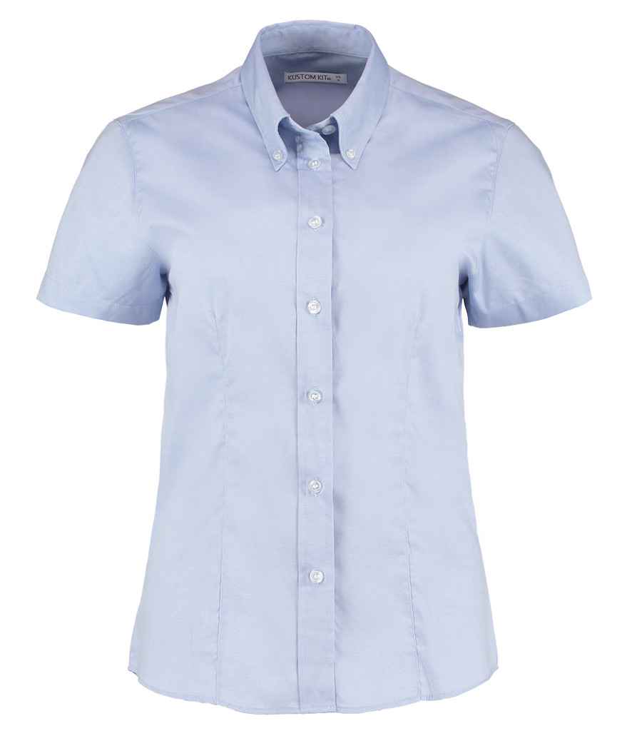 Kustom Kit - Ladies Premium Short Sleeve Tailored Oxford Shirt - K701 LBL 6
