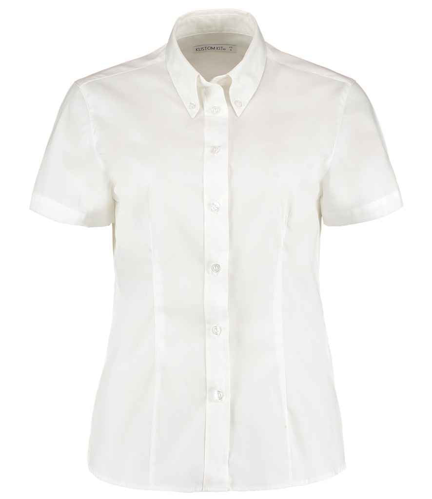 Kustom Kit - Ladies Premium Short Sleeve Tailored Oxford Shirt - K701 BLK 6