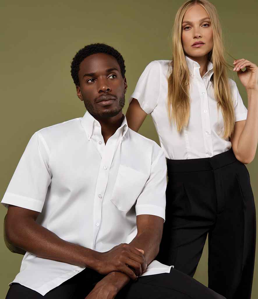 Kustom Kit - Ladies Premium Short Sleeve Tailored Oxford Shirt - Pierre Francis