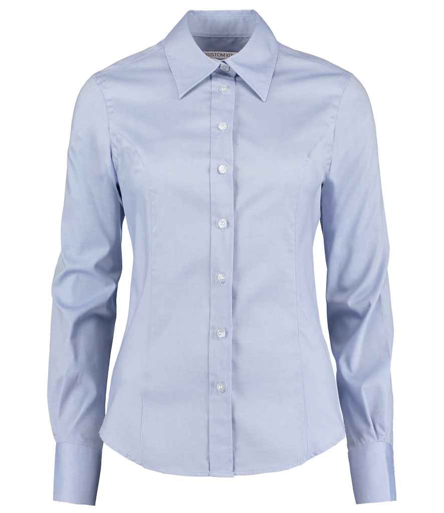 Kustom Kit - Ladies Premium Long Sleeve Tailored Oxford Shirt - K702 BLK 6