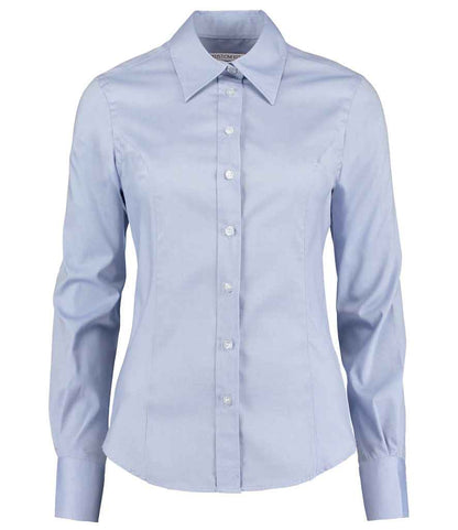 Kustom Kit - Ladies Premium Long Sleeve Tailored Oxford Shirt - K702 BLK 6