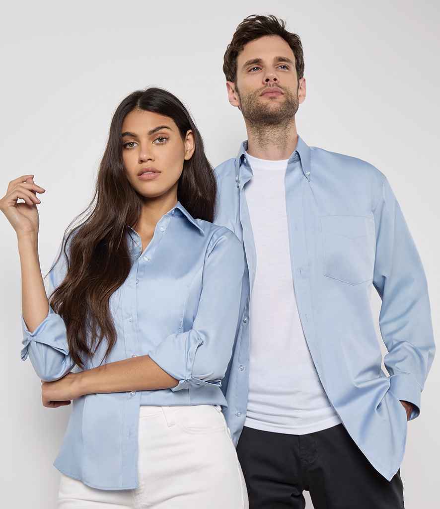 Kustom Kit - Ladies Premium Long Sleeve Tailored Oxford Shirt - Pierre Francis