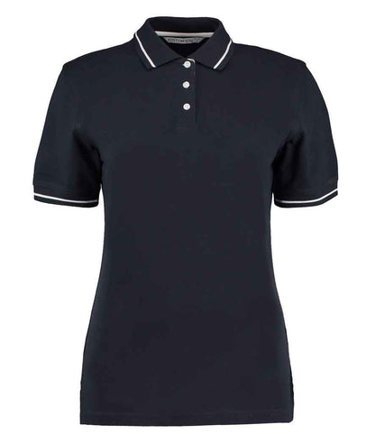 Kustom Kit - Ladies St Mellion Tipped Cotton Piqué Polo Shirt - K706 WH/RD 8