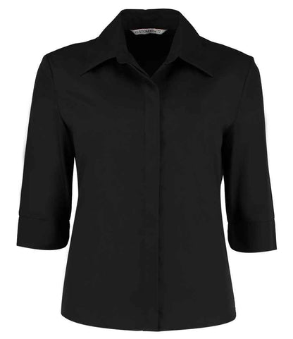 Kustom Kit - Ladies 3/4 Sleeve Tailored Continental Shirt