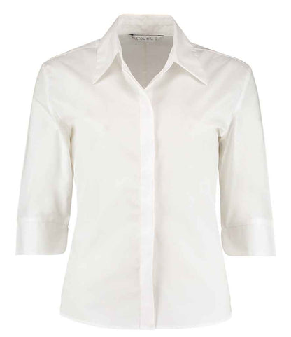 Kustom Kit - Ladies 3/4 Sleeve Tailored Continental Shirt