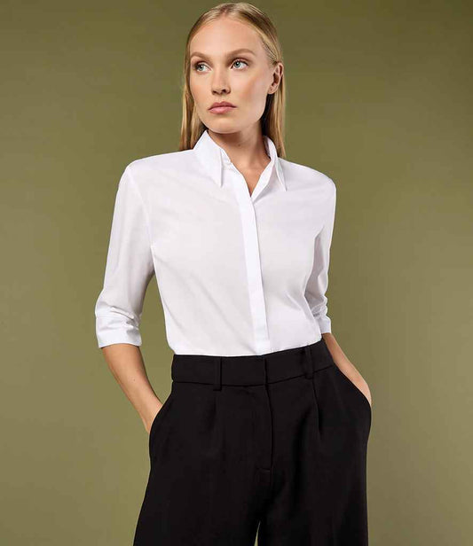 Kustom Kit - Ladies 3/4 Sleeve Tailored Continental Shirt