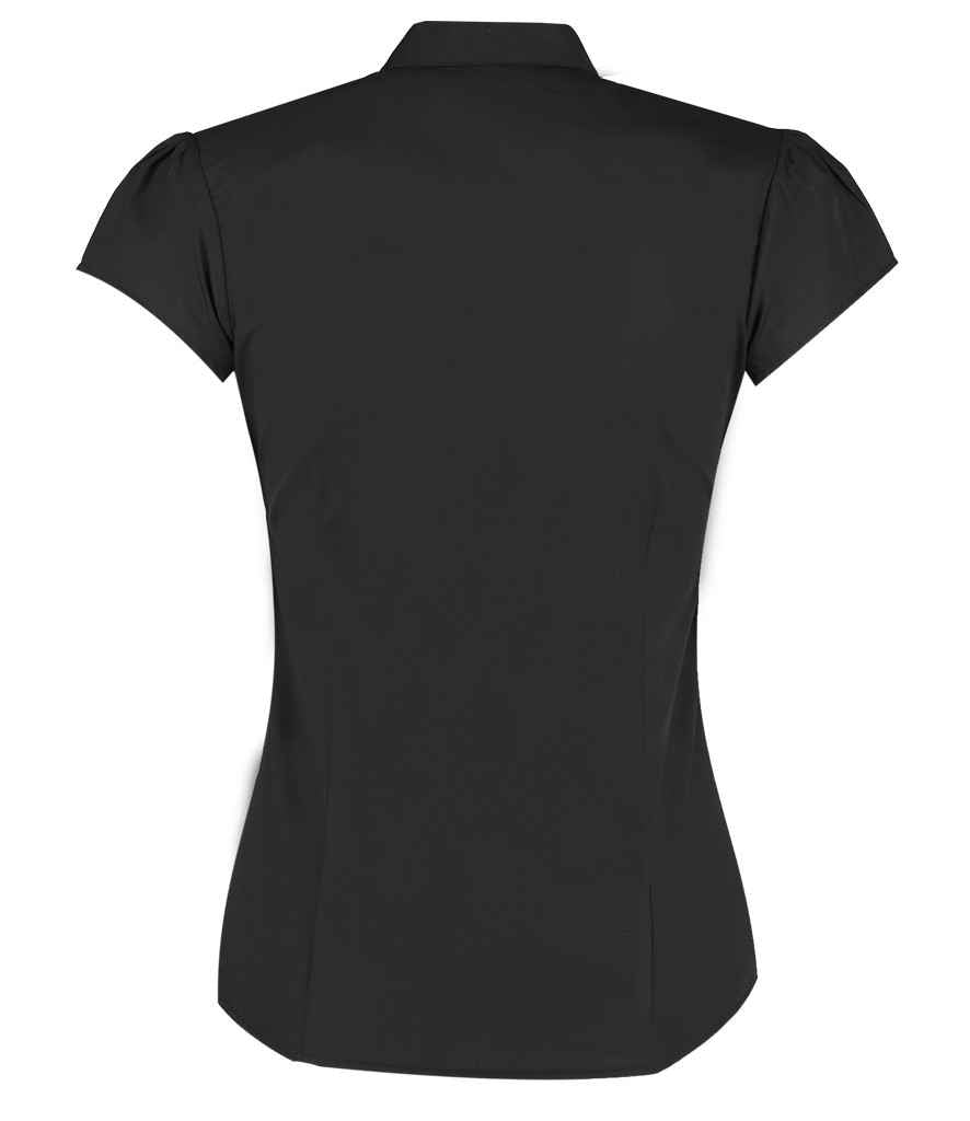 Kustom Kit - Ladies Cap Sleeve V Neck Tailored Continental Blouse