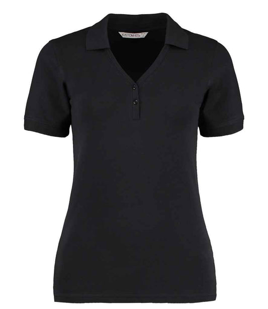 Kustom Kit - Sophia Comfortec® V Neck Polo Shirt - K732 BLK 8