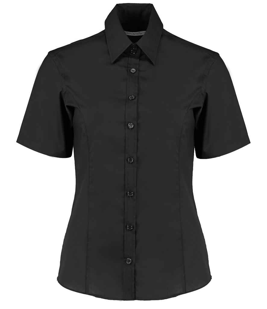 Kustom Kit - Ladies Short Sleeve Tailored Business Shirt - K742F BLK 6