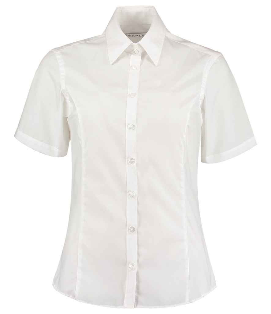 Kustom Kit - Ladies Short Sleeve Tailored Business Shirt - K742F WHI 6
