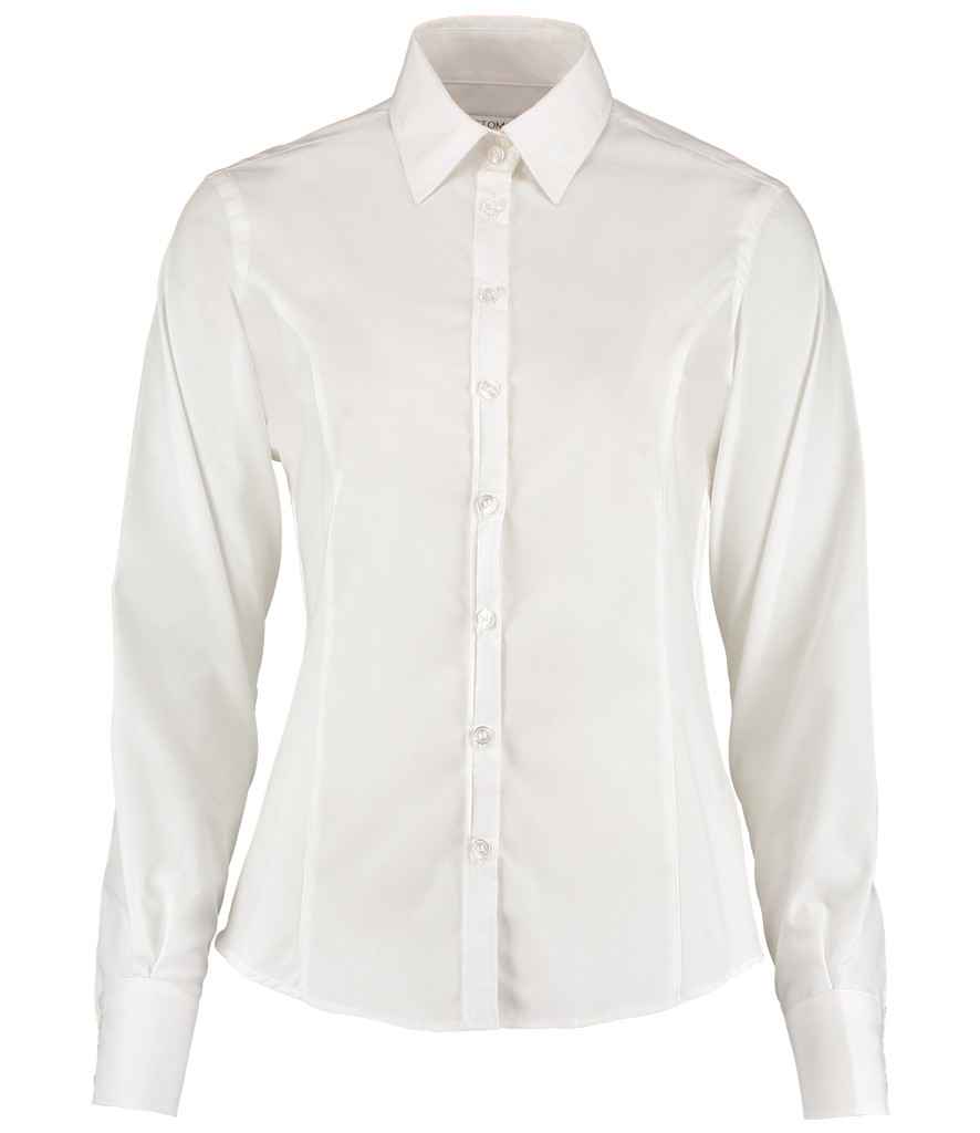 Kustom Kit - Ladies Long Sleeve Tailored Business Shirt - K743F BLK 6