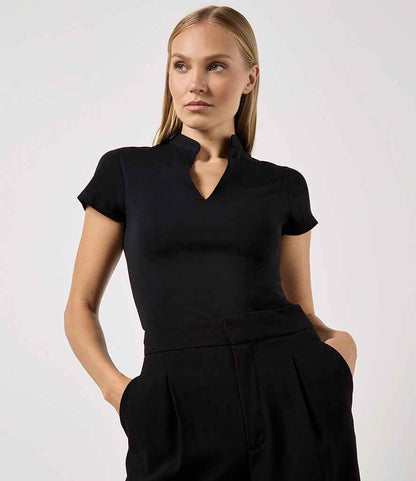 Kustom Kit - Ladies V Neck Corporate Top - K770 BLK 8/10
