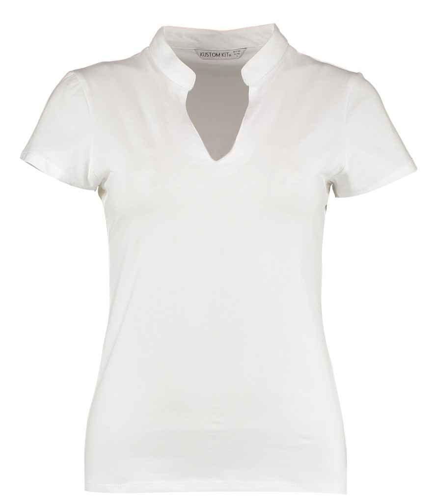 Kustom Kit - Ladies V Neck Corporate Top - K770 WHI 8/10