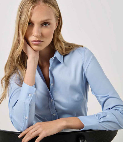 Kustom Kit - Ladies Long Sleeve Tailored Stretch Oxford Shirt - K782 LBL 6