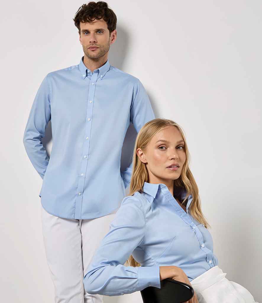 Kustom Kit - Ladies Long Sleeve Tailored Stretch Oxford Shirt - Pierre Francis