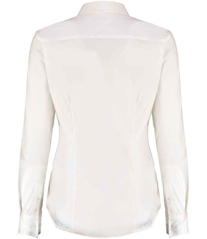 Kustom Kit - Ladies Long Sleeve Tailored Stretch Oxford Shirt - Pierre Francis