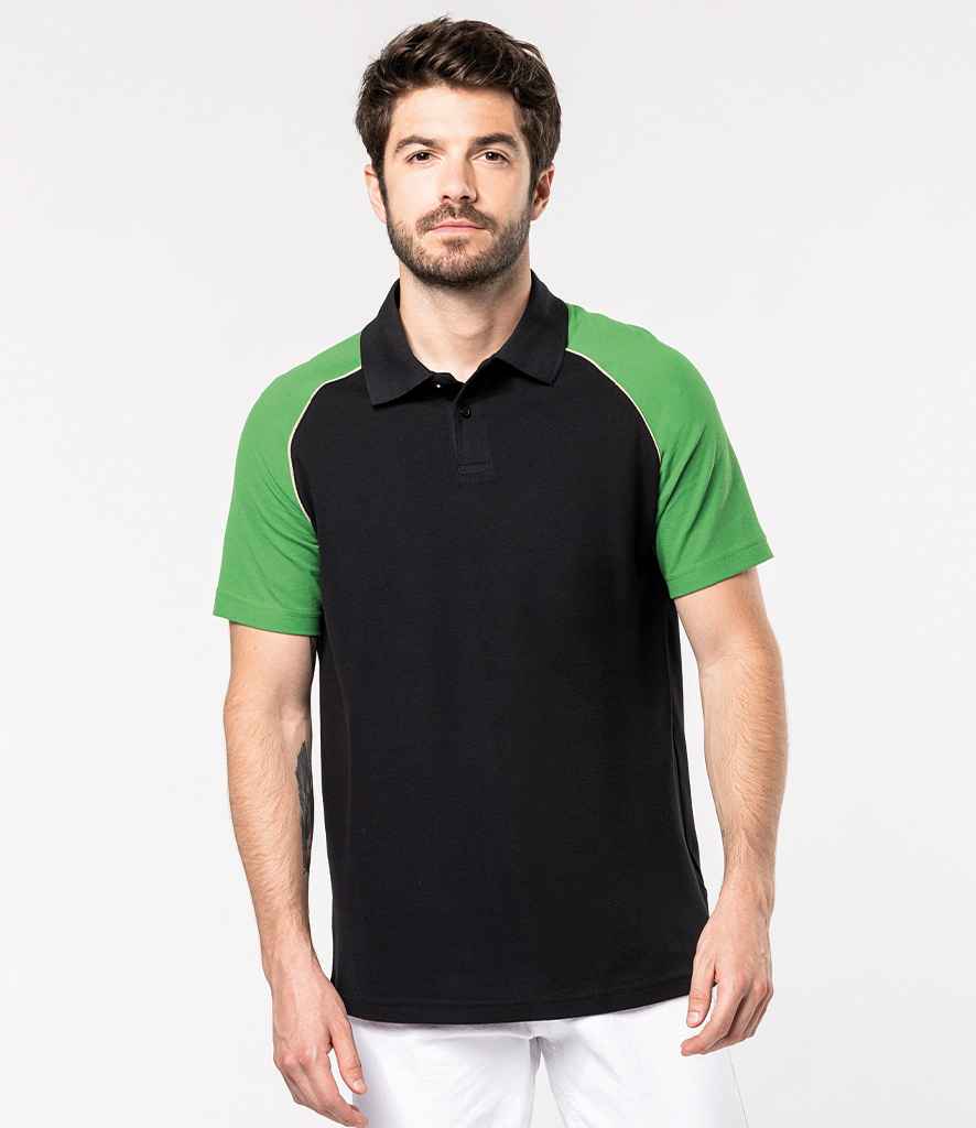 Kariban - Baseball Cotton Piqué Polo Shirt - Pierre Francis