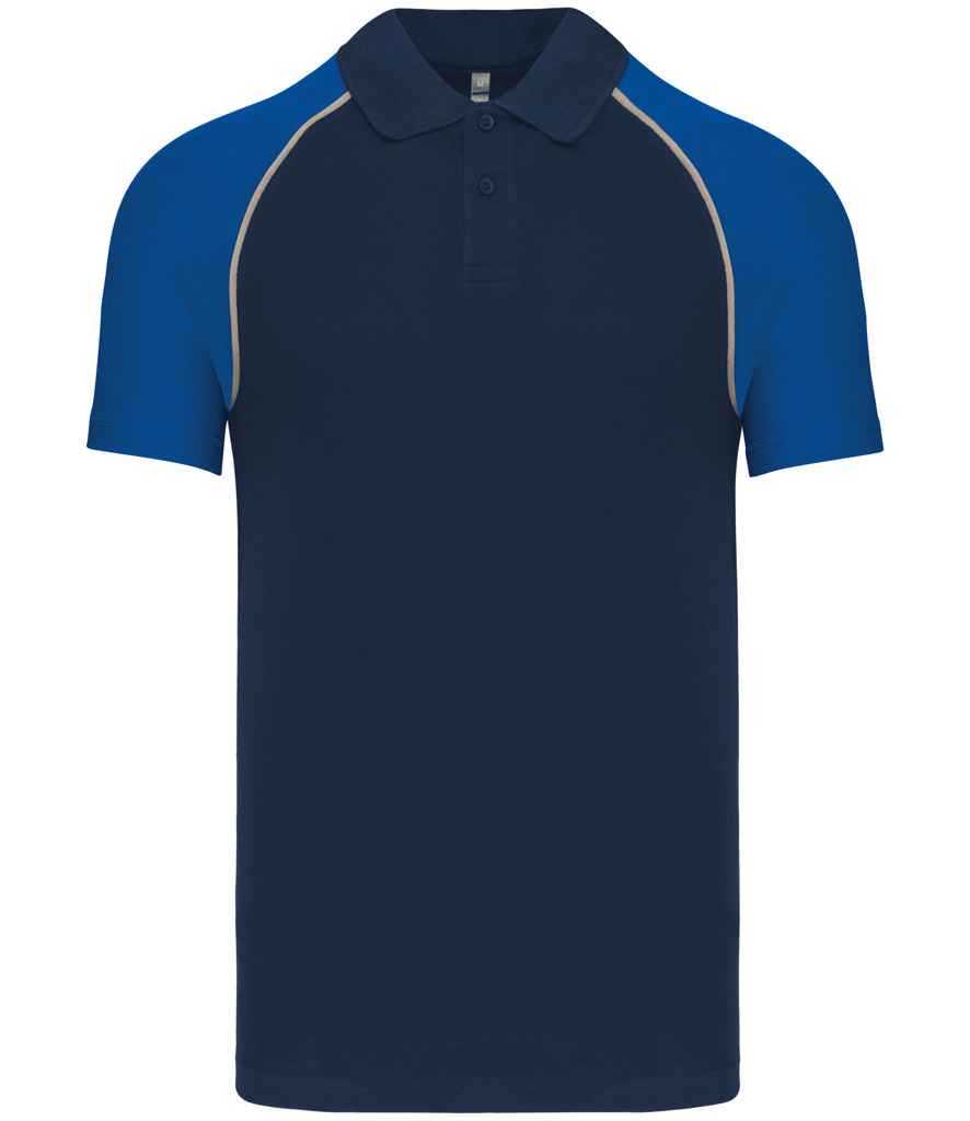 Kariban - Baseball Cotton Piqué Polo Shirt - KB226 NV/RY S