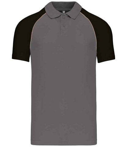 Kariban - Baseball Cotton Piqué Polo Shirt - KB226 SL/BK S