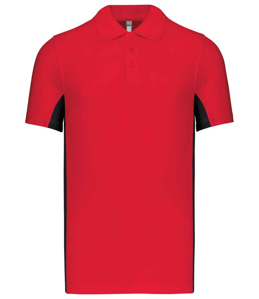 Kariban - Flag Poly / Cotton Piqué Polo Shirt - KB232 RD/BK S