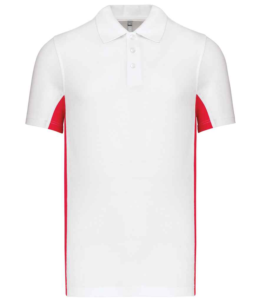 Kariban - Flag Poly / Cotton Piqué Polo Shirt - KB232 WH/RD S