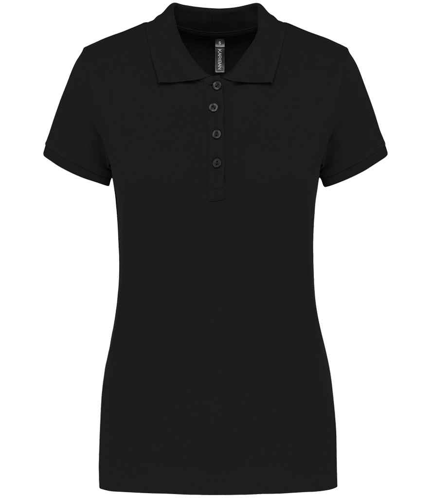 Kariban Ladies Short Sleeve Piqué Polo Shirt - KB255 BLK XS