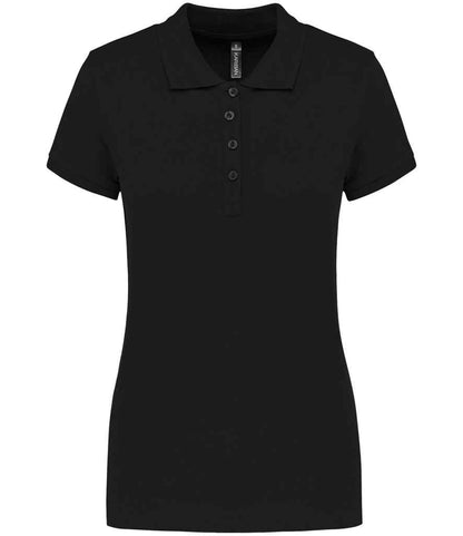 Kariban Ladies Short Sleeve Piqué Polo Shirt - KB255 BLK XS