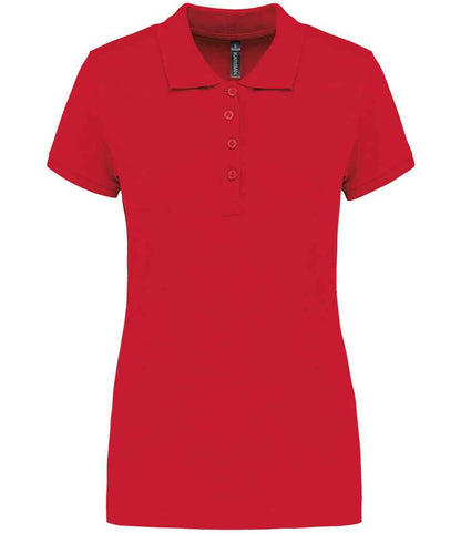 Kariban Ladies Short Sleeve Piqué Polo Shirt - KB255 RED XS