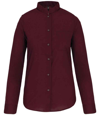 Kariban - Ladies Long Sleeve Mandarin Collar Shirt - KB514 WIN XS