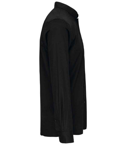 Kariban - Long Sleeve Mandarin Collar Shirt - Pierre Francis