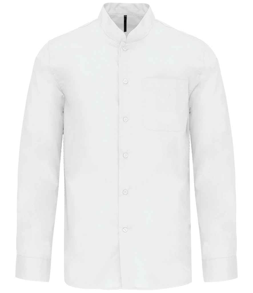 Kariban - Long Sleeve Mandarin Collar Shirt - KB515 WHI S