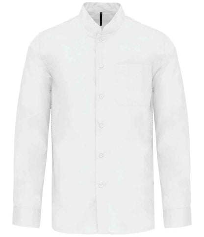 Kariban - Long Sleeve Mandarin Collar Shirt - KB515 WHI S