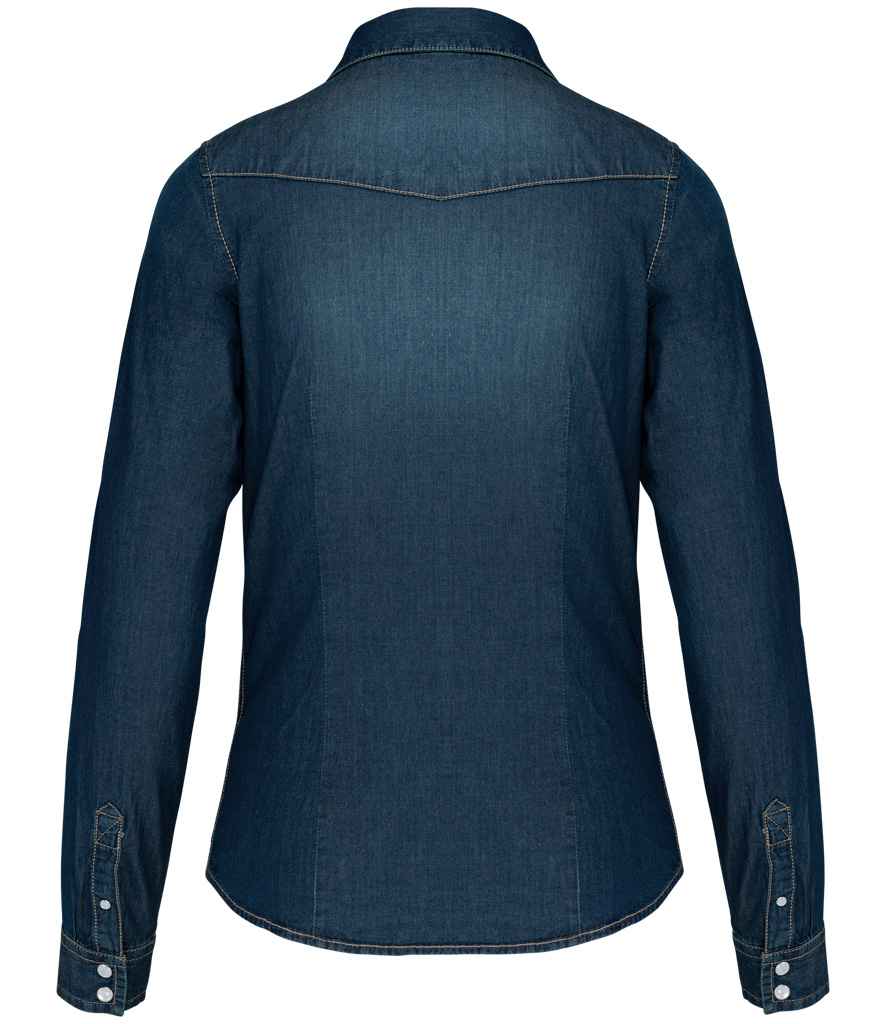 Kariban - Ladies Long Sleeve Denim Shirt