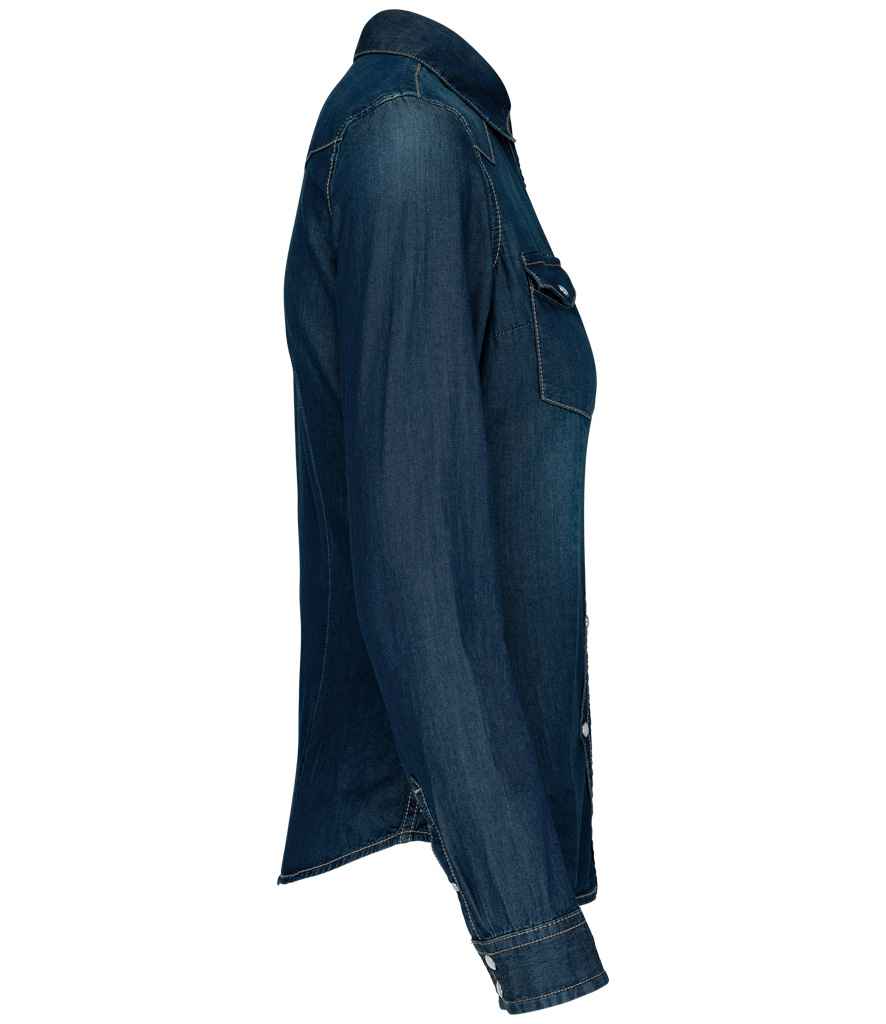 Kariban - Ladies Long Sleeve Denim Shirt