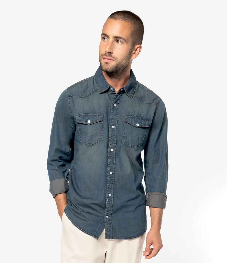 Kariban - Long Sleeve Denim Shirt - Pierre Francis