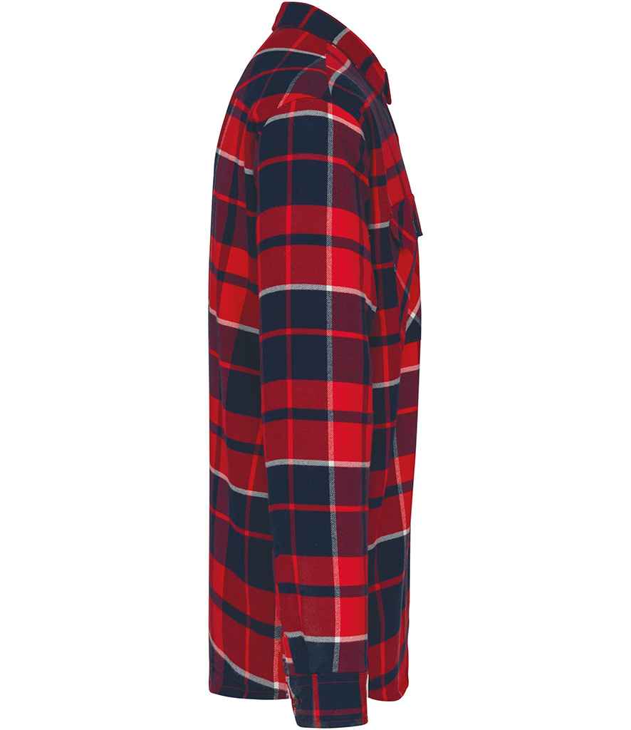 Kariban - Sherpa Lined Checked Shirt Jacket