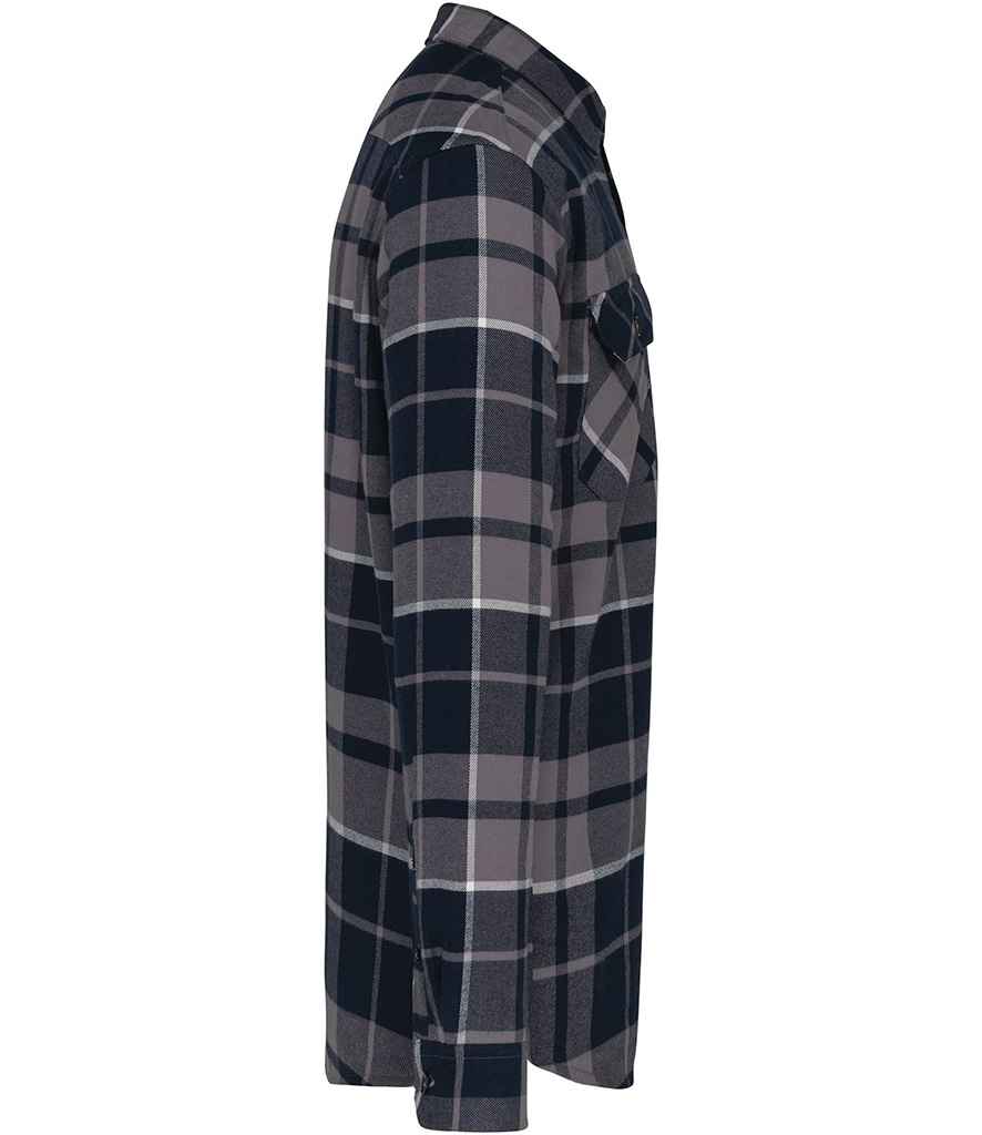 Kariban - Sherpa Lined Checked Shirt Jacket - Pierre Francis
