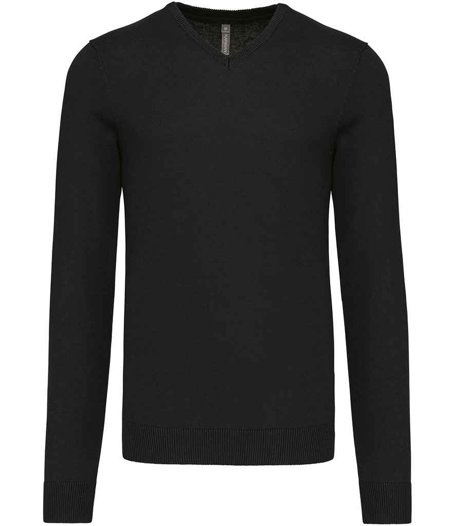 Kariban - Cotton Acrylic V Neck Sweater - KB965 BLK S