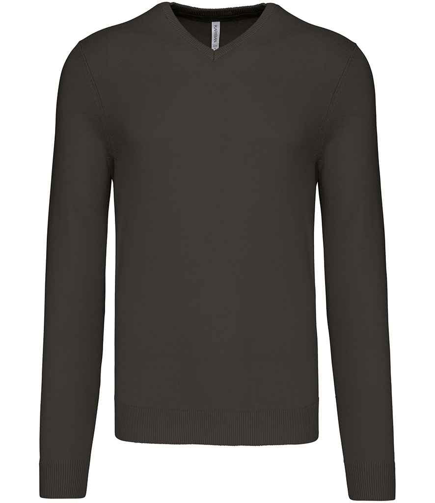 Kariban - Cotton Acrylic V Neck Sweater - KB965 DGY S