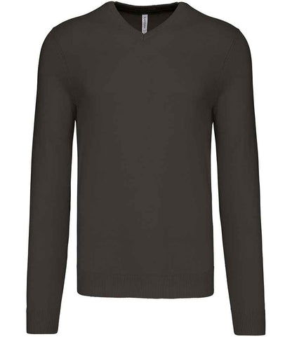 Kariban - Cotton Acrylic V Neck Sweater - KB965 DGY S
