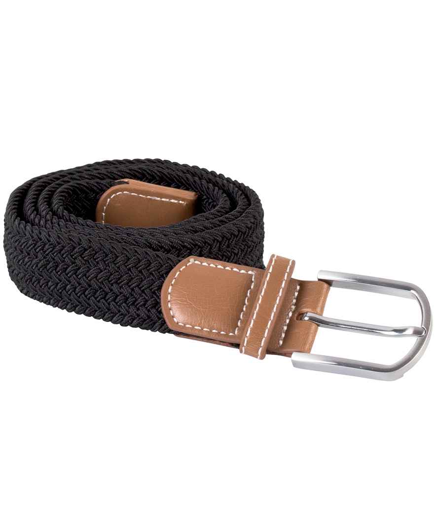 K-UP - Braided Elasticated Belt - KP805 BLK ONE