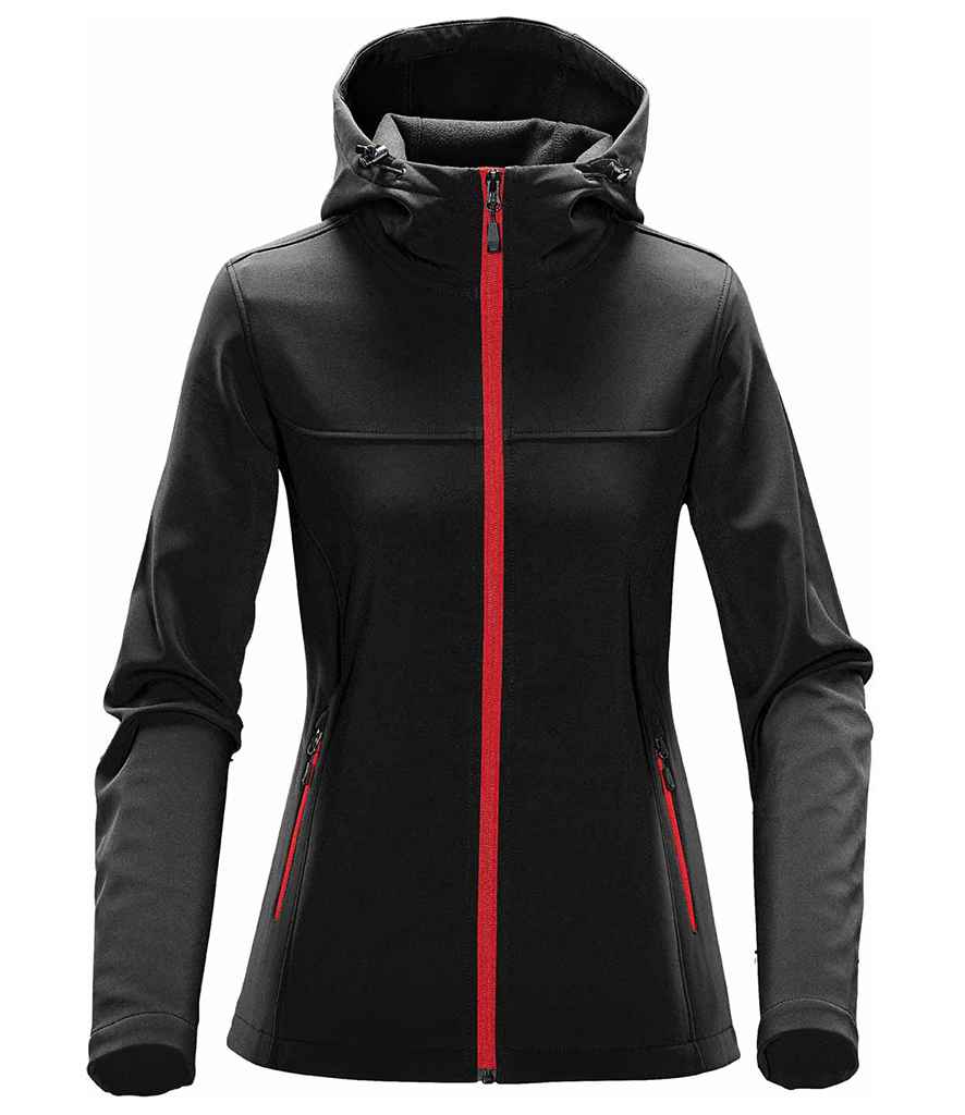 Stormtech - Ladies Orbiter Hooded Soft Shell Jacket - KSH1W BK/AZ S