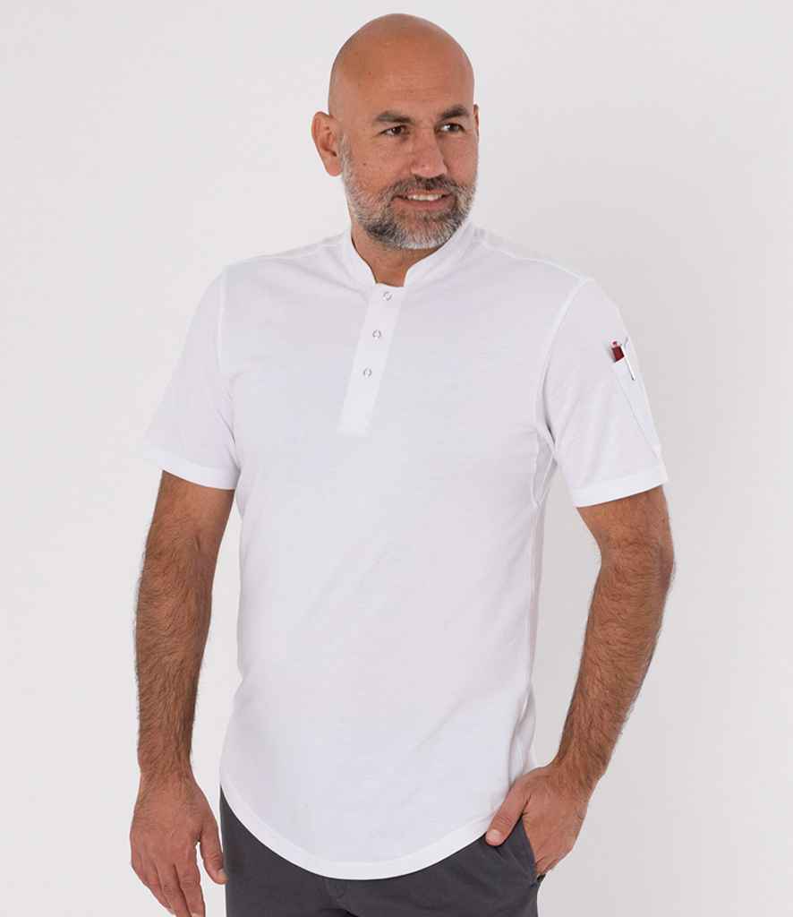 Le Chef - Knitted Piqué Chef's Shirt - LE008 WHI S