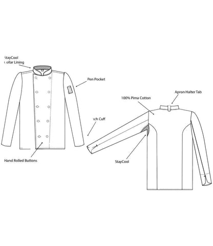 Le Chef - Long Sleeve Luxe Jacket - Pierre Francis