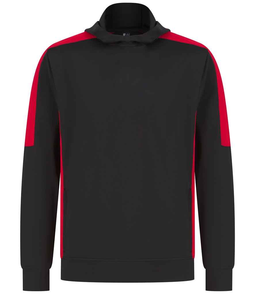 Finden + Hales Unisex Team Hoodie - LV341 BK/RD XXS