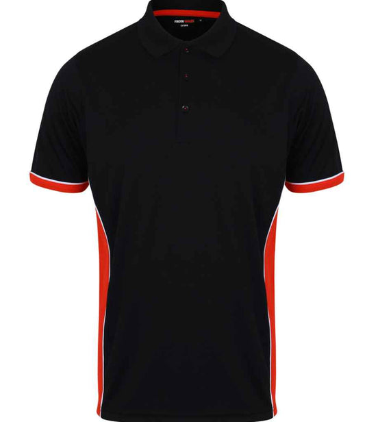 Finden and Hales - Contrast Panel Polo Shirt - LV355 BK/RD XS
